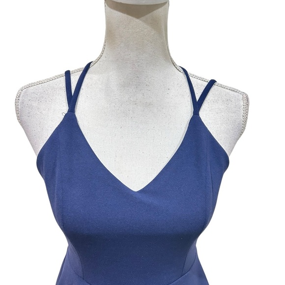 Lulu's believe in love Navy backless criss cross straps Mini skater Dress small - Picture 9 of 15